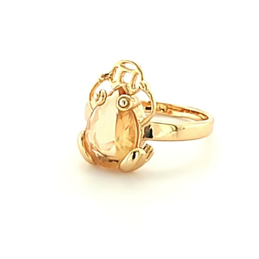 Ladies Gold Colored Frog Design Ring